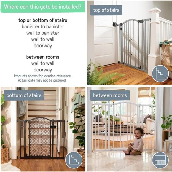 Multi-Use Decorative Extra Tall Safety Pet and Baby Gate,28.5'-48' Wide,36' Tall - Picture 4 of 7